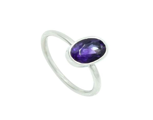 

natural amethyst cut gemstone ring 925 sterling sier rings handmade sier jewelry supplier7227670