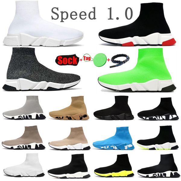 

2023 designer sock shoes casual running shoes triple black white red beige sports sneakers socks trainers mens women knit boots platform eur