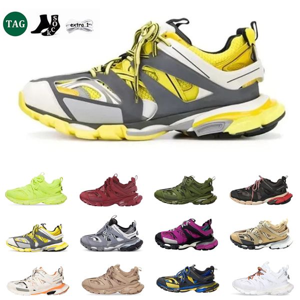 

luxury track 3.0 mens womens running shoes white triple black yellow white pink grey platform designer tess gomma nylon printed sneakers out