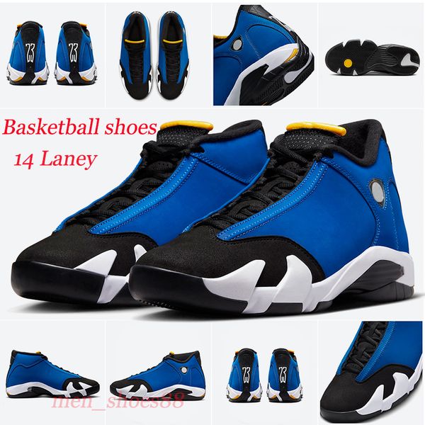 

with box jumpman basketball shoes 14s laney desert sand gym red hyper royal university gold mens sports sneakers