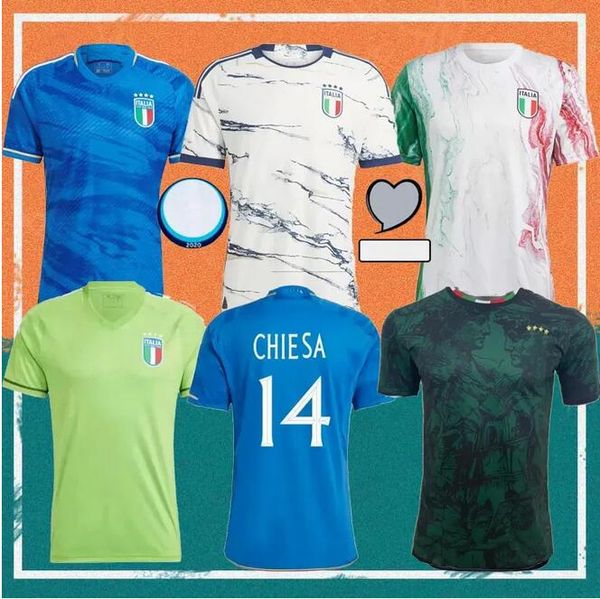 

23/24 italia chiesa soccer jerseys 2023 home italy raspadori verratti barella donnarumma shirt totti lorenzo politano zaniolo miretti away f, Black;yellow