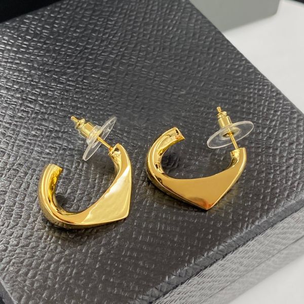

gold triangle stud earrings dangle earrings gold fashion letter p simple studs for women jewelry, Golden;silver