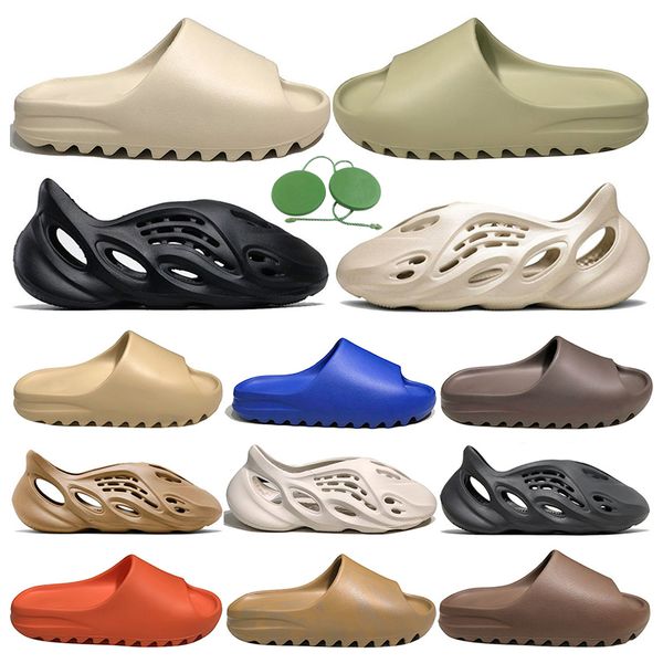 

slippers men designer women slider black sand bone glow green core resin foam runner slipper slides