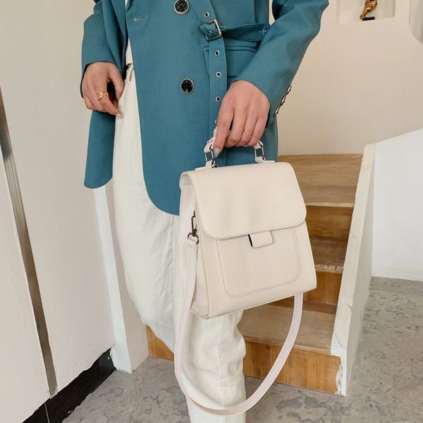 

ladies fashion backpack shoulder bag can shoulder simple messenger bag, Black;red