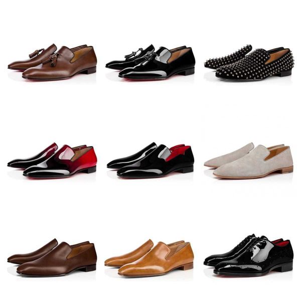 

men dress shoes designer suede patent leather rivets mens business shoes, Black