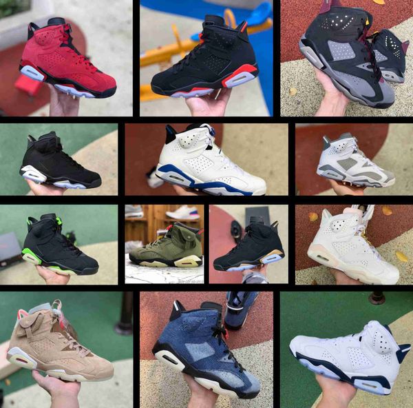 

basketball shoes jumpman 6 6s cool grey toro university blue red oreo georgetown midnight navy cactus jack black infrared unc mens trainers