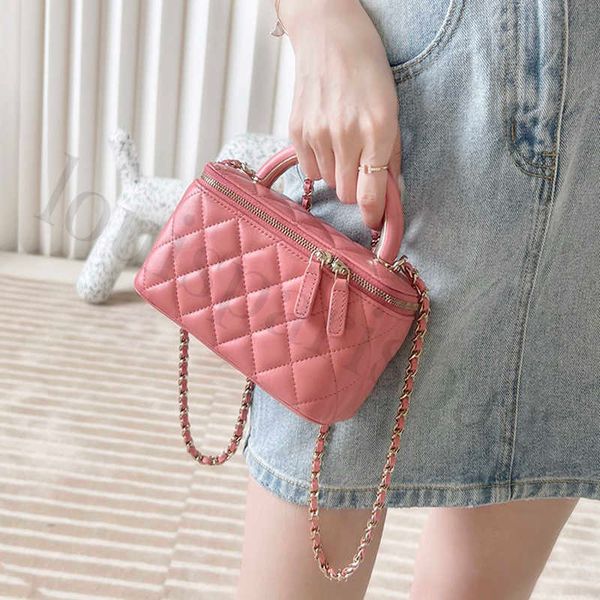 

designer makeup bags genuine leather handbag 17cm fashion shoulder bag