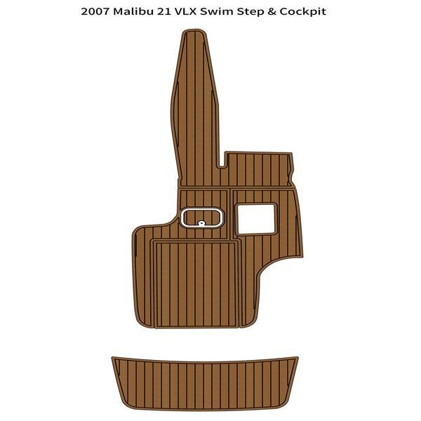 

2007 malibu 21 vlx swim platform cockpit pad boat eva foam teak deck floor mat