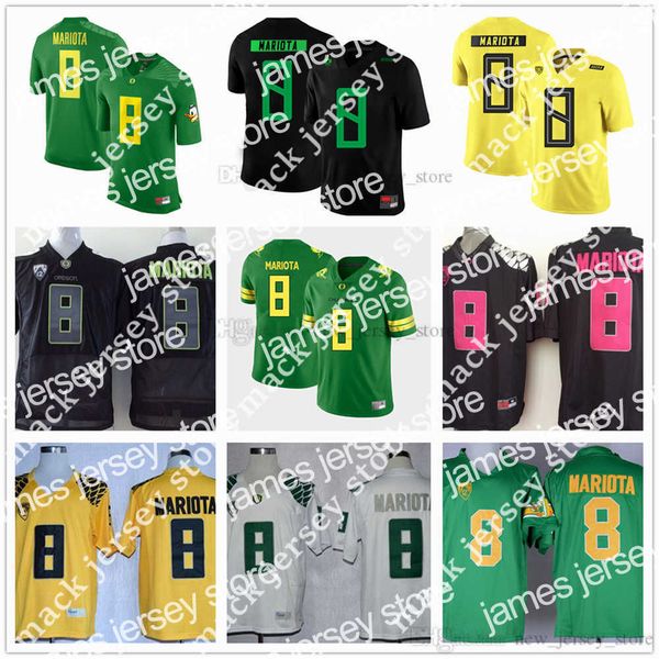 

new american ncaa oregon ducks college football wear 8 marcus mariota jerseys green yel, Black