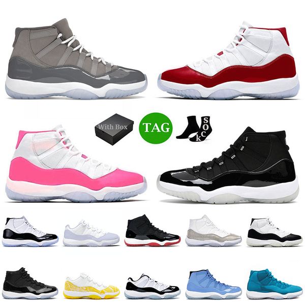 

designer men basketball shoes 11 11s xi cherry cool grey high 25th anniversary space jam pure violet concord bred mens women sports trainers
