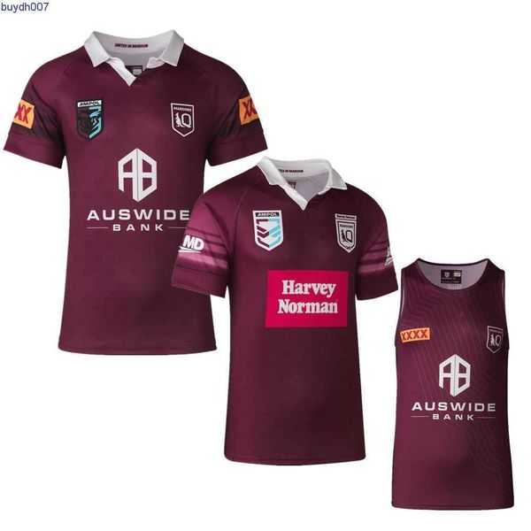 

n5we new men's t-shirts fashion rugby 2023 australia queensland qld state of origin training rugby children kids suits rugby jersey cus, White;black