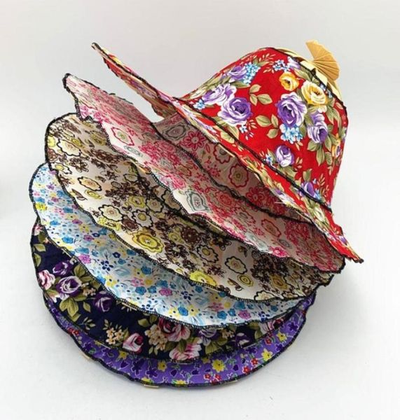 

wide brim hats magic bamboo fan hat 2021 summer sun fashion hand folding cap travelingcap7820350, Blue;gray