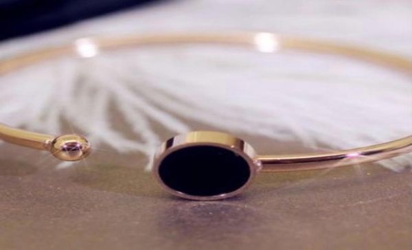 

whole316l stainless steel brand bracelets bangles for women jewelry never fade5995727, Black