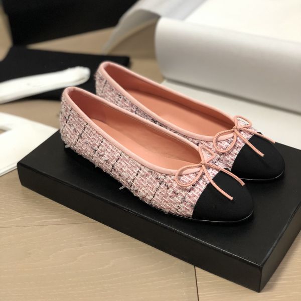 

channel luxury designer women casual shoes fashion genuine leather ccs butterfly-knot design round toe slip on lovely roman leisure runway o, Black