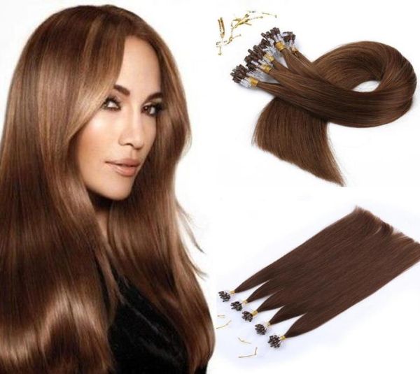 

brazilian micro loop hair extension 05gstrand 100gpack 1 1b 2 4 human hair extension in stock6051339, Black