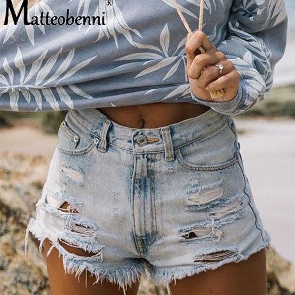 

womens shorts fashion summer tear denim jeans high waisted short push up tassel slim casual 230516, White;black