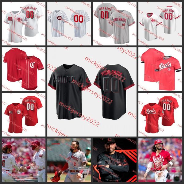 

johnny bench 2023 city connect jersey pete rose ken griffey jr barry larkin tony perez chris sabo deion sanders joe morgan baseball brandon, Black