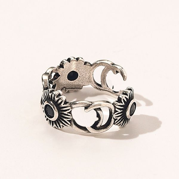 

geometric floral pattern design ring brazil russia retro fashion personality alloy gold plated ring for women, Slivery;golden