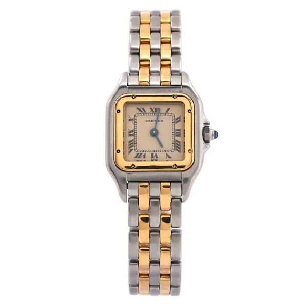 

luxury watch for women panthere watch montre de luxe watches vipwatch iced out panthere de quartz watch stainless steel and yellow gold 22 -, Slivery;brown