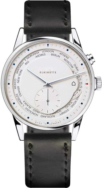 

designer watch montre luxe mechanical wristwatches nomos zurich weltzeit black leather men's watch 805 with box leather strap reloj hum, Slivery;brown
