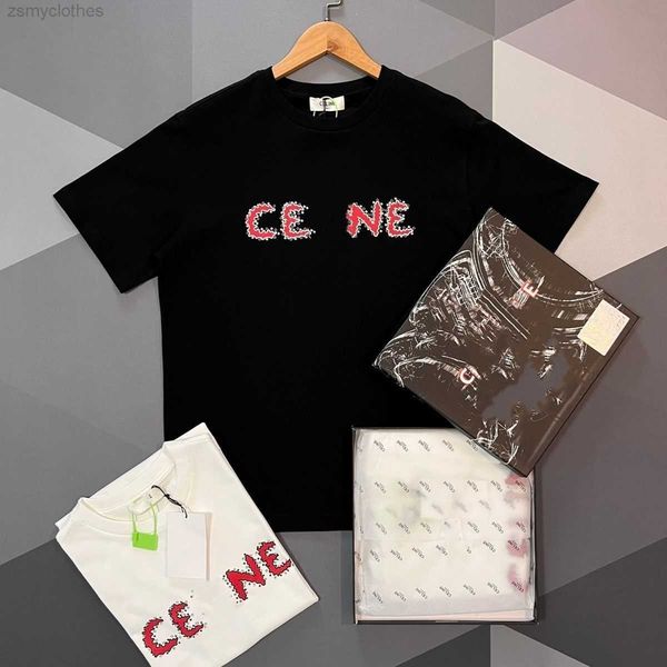 

brand ce men's cotton t-shirts for women letter printing round neck loose short sleeve half sleeve tee, White;black