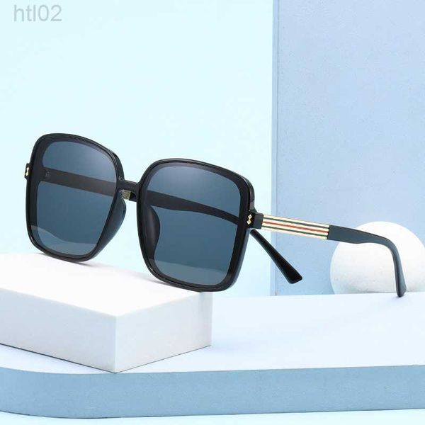 

2023 new style sunglasses large frame glasses polarized sunglasses for men and women riding glasses 6688, White;black