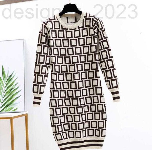 

basic & casual dresses designer 5 colors womens fashion dress letter printing autumn winter long knitted shirts girls spring othes for rty i, Black;gray