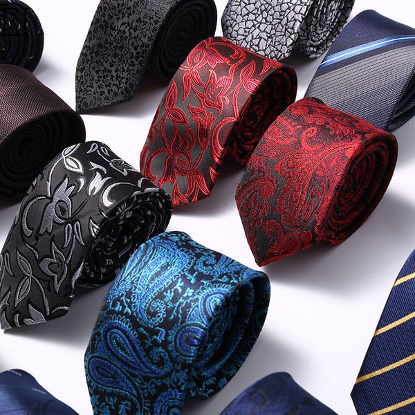

neck ties dasi 6cm ramping modis klasik pria bergaris kotak kotak floral wine blue pernikahan jacquard woven 100 sutra leher 230517, Blue;purple
