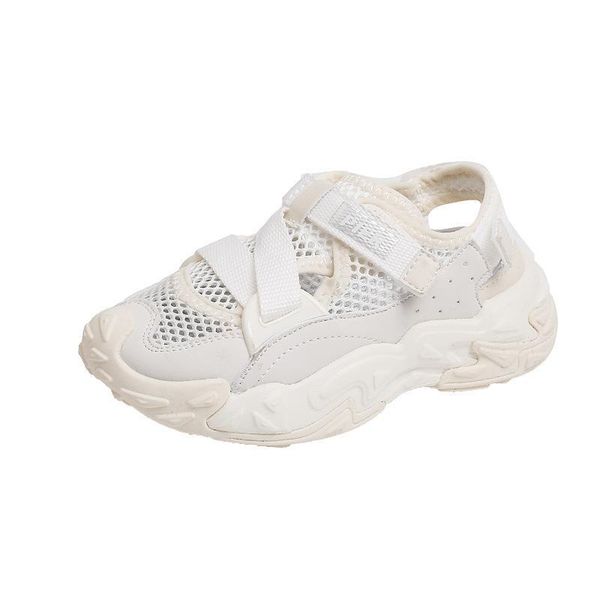 

sandals kids shoes children footwear summer toe mesh soft sole f12495, Black;red