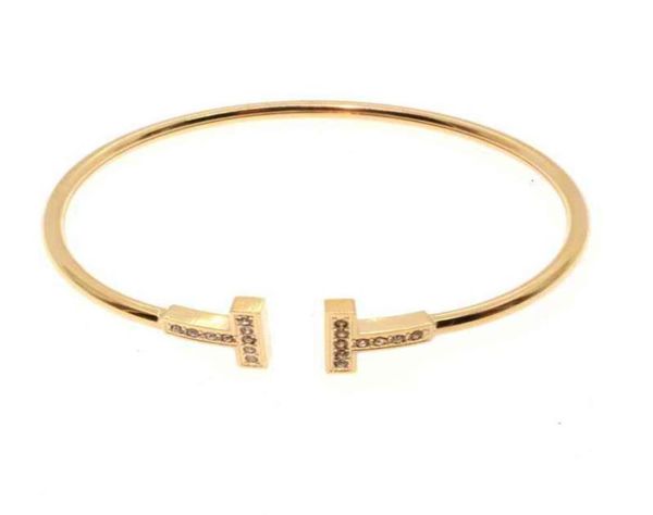 

double t double row diamond spring rose gold bracelet jewelry popular titanium steel jewelry5521680, Black