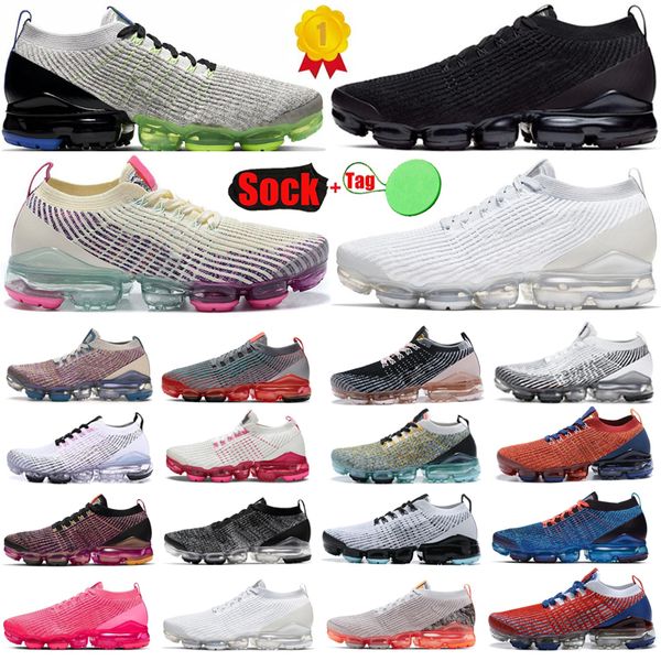

vapores fly knit running shoes 2.0 3.0 mens women airmaxs triple black aurora oreo white pure platinum barely rose particle grey midnight pu
