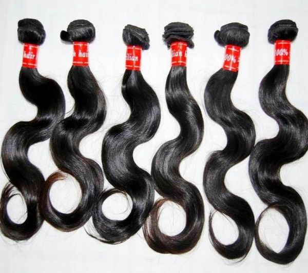 

west love pretty silky brazilian human hair 4 bundle virgin weave extension body wave new deal new sister4086457, Black