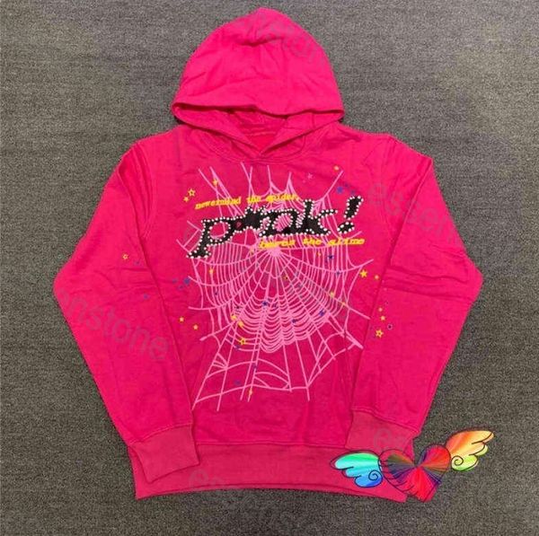 

mens hoodies sweatshirts red sp5der 555555 hoodie men women angels number puff pastry printing graphic spider web sweatshirts kang ye coupl0, Black