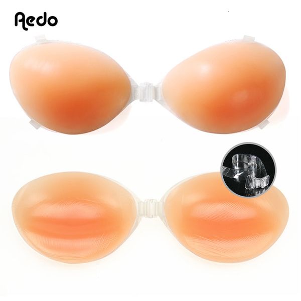 

bras aedo thin under thick mold cup selfadhesive invisible silicone adjustedstraps seamless wireles nude bra sticky 230517, Red;black