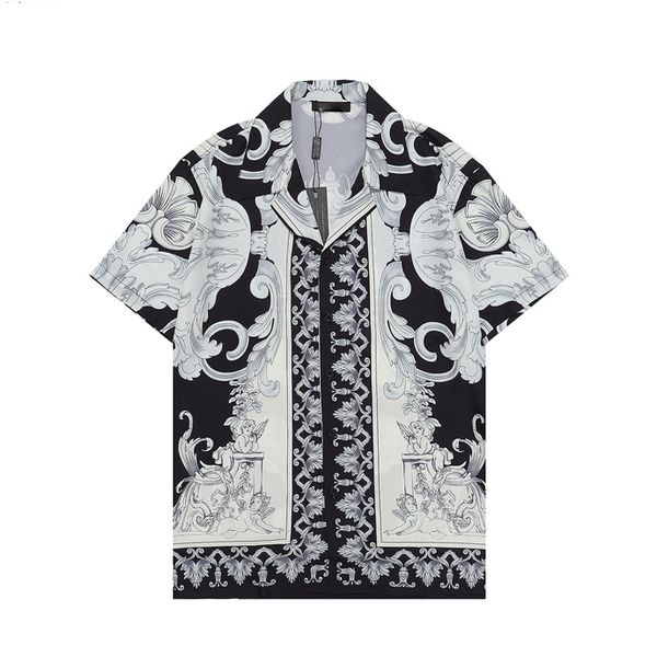 

summer new men's designer shirt men hawaii floral print tshirt beach shirts hip hop short sleeve shirts mens casual t-shirt, White;black