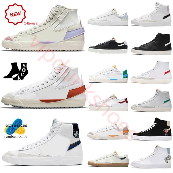 

blazer mid 77 men sneakers casual shoes vintage women white black sail stadium green metallic silver world champ game royal pomegranate desi