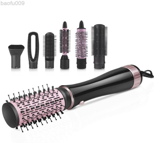 

air brush hair dryer electric hair dryer brush 2 in 1 straightener comb curling brush hair styling tools makeup set l2208052311462