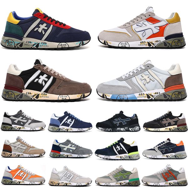 

new premiata mens womens running shoes sneaker designer italy mick lander django sheepskin genuine leather mens traingers sports sneakers wa