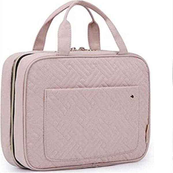 

toiletry bag travel bag with hanging hook, water-resistant makeup cosmetic bag travel organizer for accessories, shampoo, full sized contain