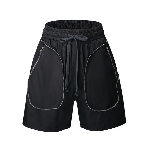 

streetwear multi-pocket zipper summer cargo shorts men's baggy casual five point pant