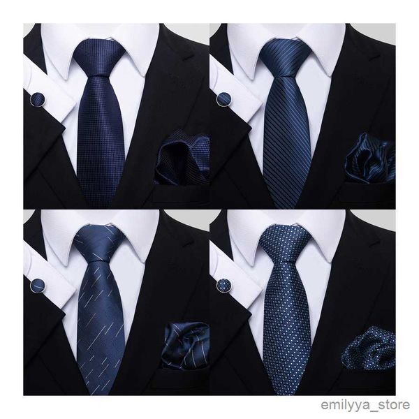 

2pcs handkerchiefs high grade silk festive gift tie handkerchief pocket squares cufflink set tie clip necktie paisley beige male, Blue;white