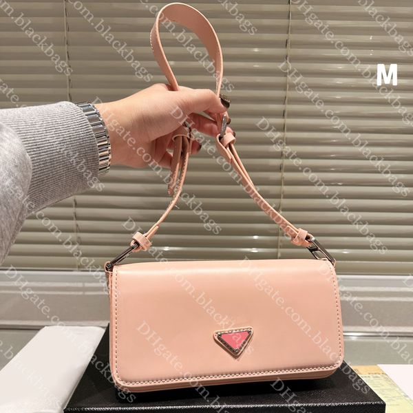

fashion solid color genuine leather bag designer shoulder bag for women underarm bags classic triangle handbag