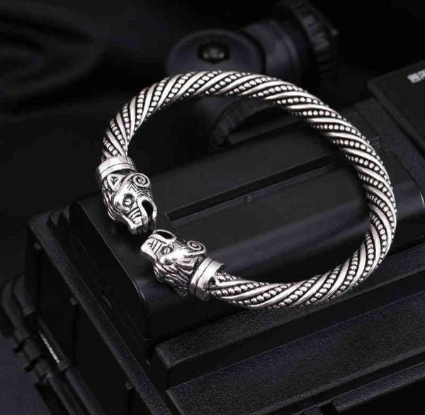 

viking teen leopard head cuff bracelet maxi men pagan bangle jewelry men wristband bracelets for women indian accessories l2206225367974, Golden;silver