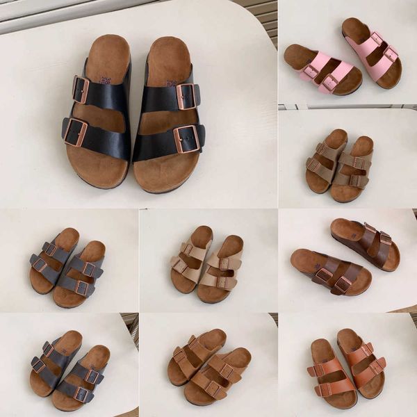 

2023 birks arizonas gizehs sandals slippers caliente verano hombres flipflops mujeres sandalias planas zapatillas de corcho zapatos casuales, Black