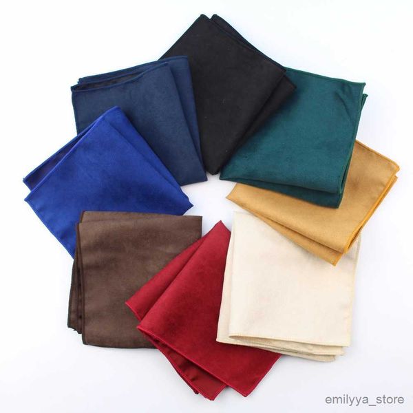 

2pcs handkerchiefs sides solid micro suede handkerchief groom leather mens plaid soft scarves for men hankies pocket square male handkerchie, Blue;white