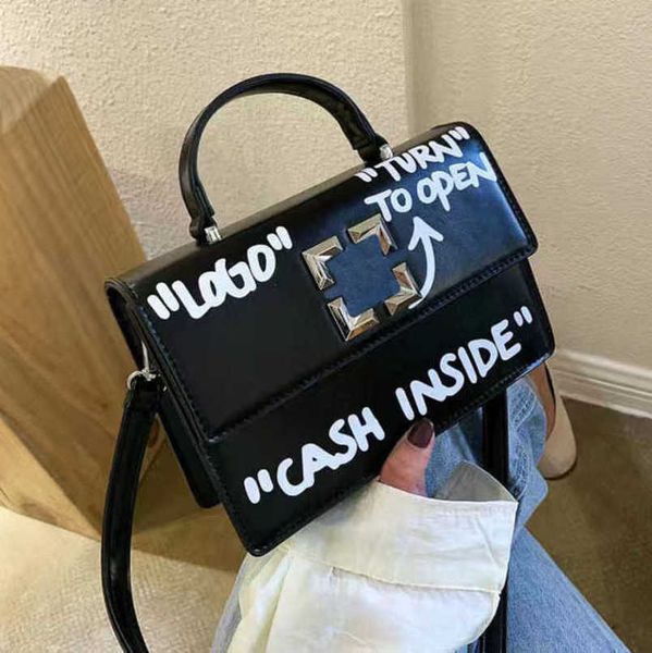 

women's luxury evening bags handbag offs brand designers graffiti bag fashion letter backpack classic one shoulder purse ladies handbag