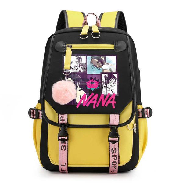 

backpack nana osaki anime casual backpacks teenage girls lapbag student schoolbag fashion nana bagpack mochila school rucksack j230517