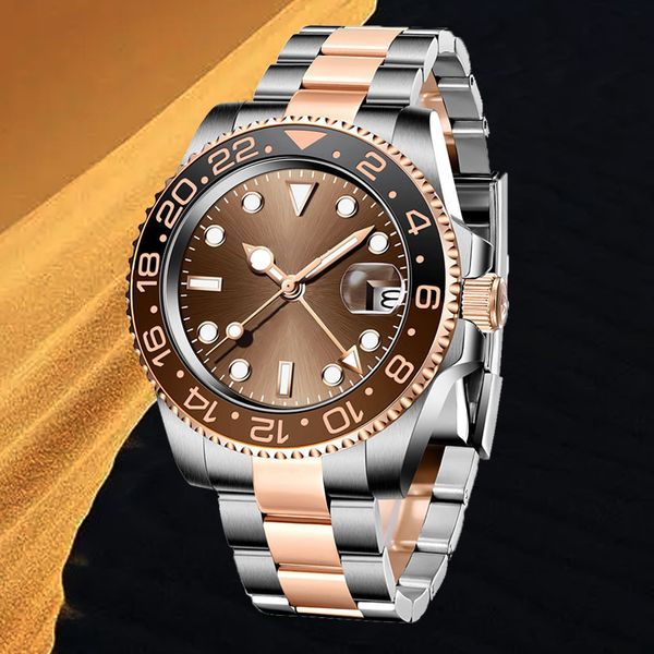 

grade watch working automatic watchs men watches luxury fashion mens full steel band movement clock leisure wrist watch water resistant watc, Slivery;brown