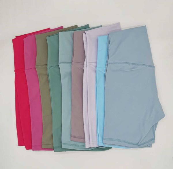 

l067 yoga shorts high-rise short pants runing outfit no t-line nake feeling elastic tight women sports slim fit casual sportpant