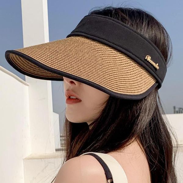 

wide brim hats bucket cokk summer for women empty sunscreen sun hat female breathable outdoor beach visor cap gorro 230517, Blue;gray